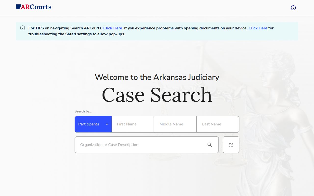 Benton people search Arkansas Search ARCourts participant lookup