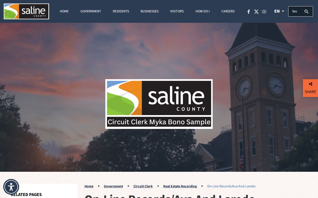 Benton people search Saline County AVA and Laredo records page